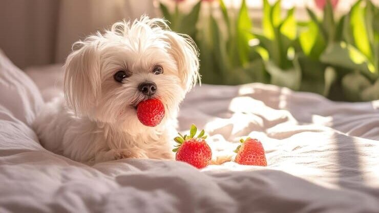 Morango é uma fruta segura para cachorro se oferecida com moderação